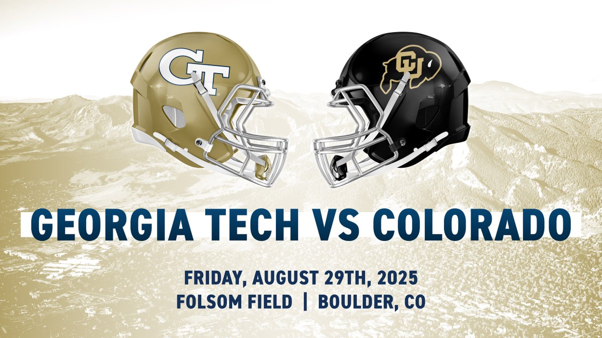 Heading to Colorado for the first game of the football season? Don’t miss the Georgia Tech Alumni Association tailgate! 🏈🌄 Connect with fellow fans, enjoy food and drinks, and cheer on the Jackets as they take on the Buffaloes. Grab your tickets here: bit.ly/40fUgr2