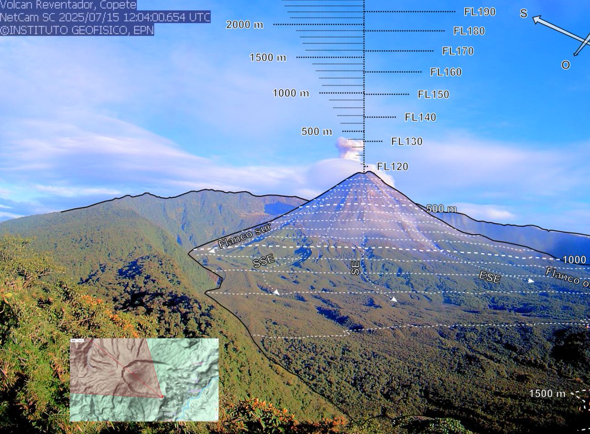 Informe Diario #ElReventador N° 2025-196
martes 15 de julio de 2025
Nivel de Actividad: 
Superficial: Alta
Tendencia Superficial: Sin cambio
Interna: Moderada 
Tendencia Interna: Sin cambio
Revisarlo en: servicios.igepn.edu.ec/url/NTYxOA==