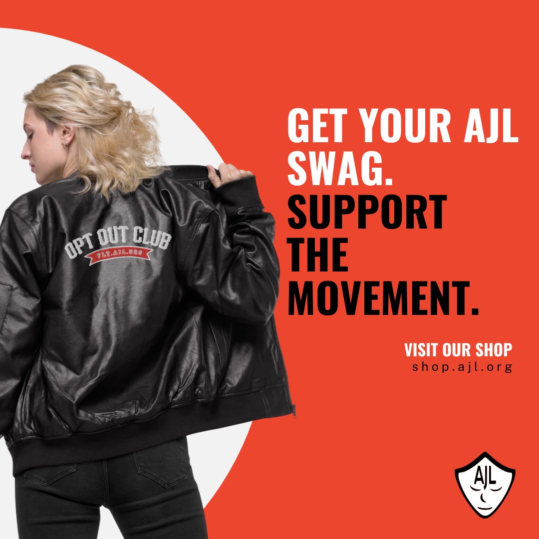 AJLUnited's tweet image. Join the #OptOutClub, we’ve got jackets! 😎
Raise awareness about protecting biometric rights - and look fly doing it - with an AJL flight jacket! It lets other travelers know they can opt out of TSA face scans, too.
✈️ We're releasing our newest #FreedomFlyers✈️ report this…