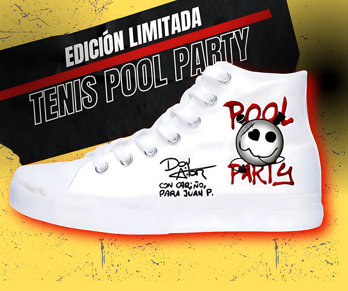 Solo durante julio en edición limitada, tenemos las zapatillas oficiales de Pool Party! Con dedicatoria personalizada impresa 😱

10% de descuento a los 5 primeros en llegar.
Código: SUMMER

Tenemos envíos a México, Chile, Colombia, Perú y España.

Enlace:
ko-fi.com/s/1b977dae83