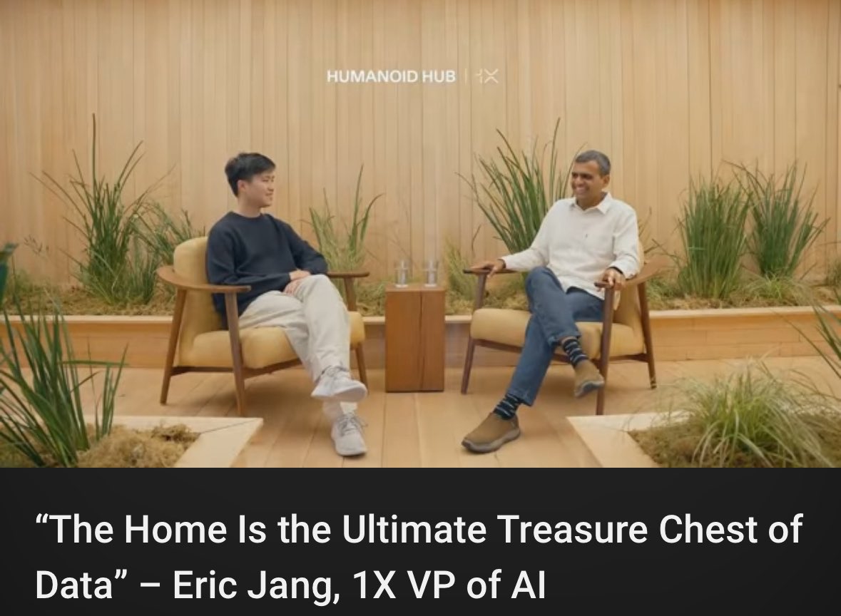 Thoughtful chat <a href="/TheHumanoidHub/">The Humanoid Hub</a> reveals an edge by <a href="/1x_tech/">1X</a> 

Humanoids in your home in 2025 or 2026?