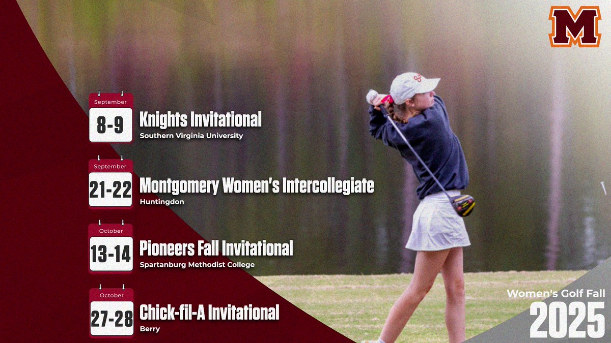 MCScots's tweet image. Fall Women's Golf Schedule Announced
🔗Read More: tinyurl.com/4c3p8mpz
#GoScots | @SAA_Sports