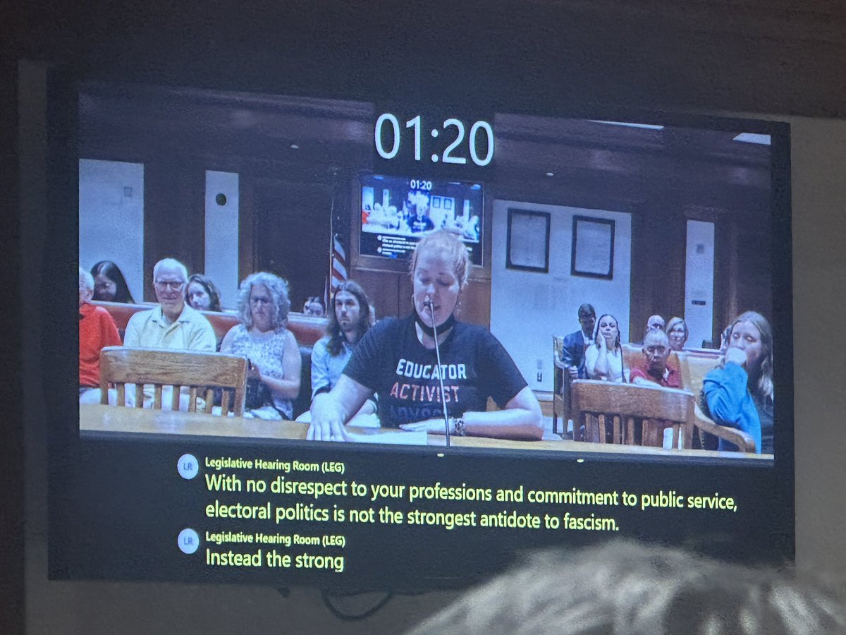 ProgressiveMass's tweet image. “The strongest antidote to fascism is organized people power.” - a Somerville teacher on the right to strike bill #mapoli