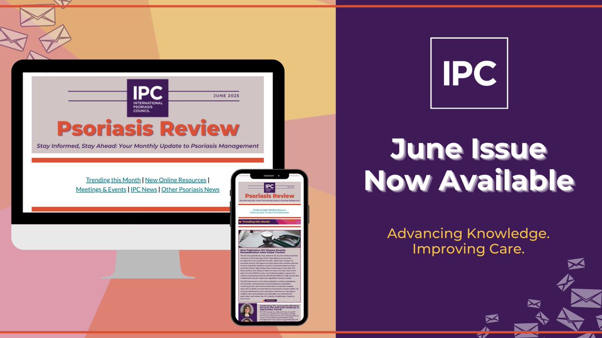 📰 #ICYMI: The June edition of the #IPCPsoriasisReview is here and  full of can't-miss updates!

Join 12,000+ professionals staying informed with monthly updates on psoriasis news, research, and education. 

mailchi.mp/psoriasiscounc… 

#PsoriasisEducation #IPCNews #PsoriasisCare