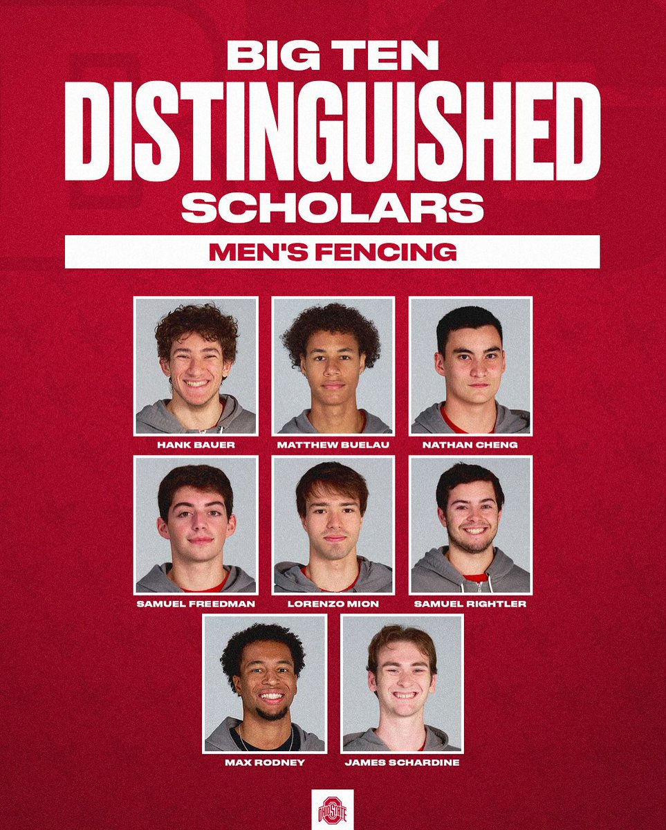 Congratulations to our Big Ten Distinguished Scholars!

We’re proud to recognize these outstanding student-athletes for their academic excellence and commitment both in the classroom and on the strip. 

#GoBucks