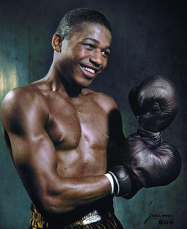 PunchZoneAris's tweet image. 65 years ago today, Sugar Ray Robinson probably had a nice day and went to the beach or something. IDK