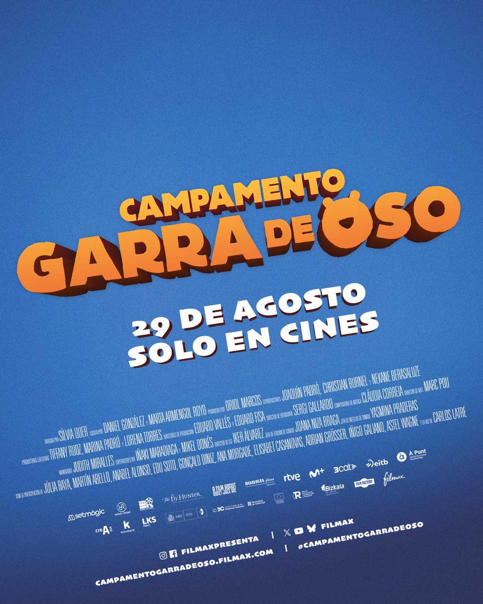 🐻 Dicen que los mejores veranos empiezan con una amistad inesperada…
Maia es pura energía ⚡️ y Jan… puro susto 😱.
Juntos tienen una misión: salvar el #CampamentoGarraDeOso 🐾
🎬 Estreno en cines el 29 de agosto. ¿Te apuntas?
