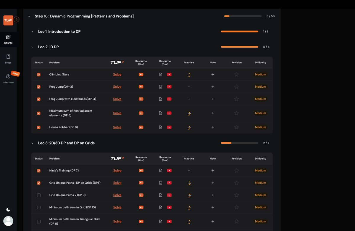Kunwar609's tweet photo. 🚀Day #5, I explored 1D and 2D Dynamic Programming, solving key problems from the Striver DP Sheet. I also learned recursion-to-memoization techniques and converted them to tabulation, further optimizing space complexity.
#DSA #100DaysOfCode #StriverSheet #CodeTillJob https://t.co/smv5k5eA3u