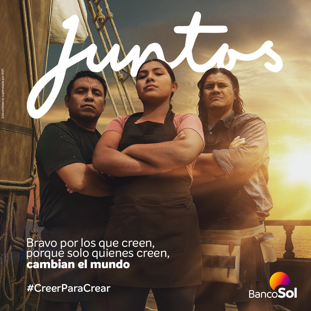 Porque solo quienes creen, pueden crear. Y solo ellas y ellos son capaces de cambiar el mundo.
Bravo por quienes ven luz en la oscuridad y sacan adelante a Bolivia desde su esfuerzo diario. 
Únete a los que crean, porque creen.
#BancoSol #CreerParaCrear #HacemosBancaResponsable