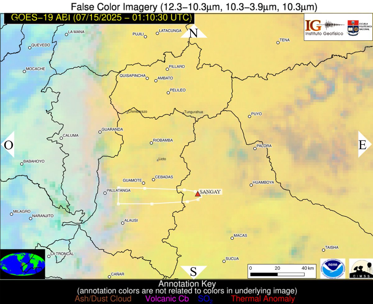 Informe Diario #Sangay N° 2025-196
martes 15 de julio de 2025
Nivel de Actividad: 
Superficial: Alta
Tendencia Superficial: Sin cambio
Interna: Moderada 
Tendencia Interna: Sin cambio
Revisarlo en: servicios.igepn.edu.ec/url/NTYxOQ==
