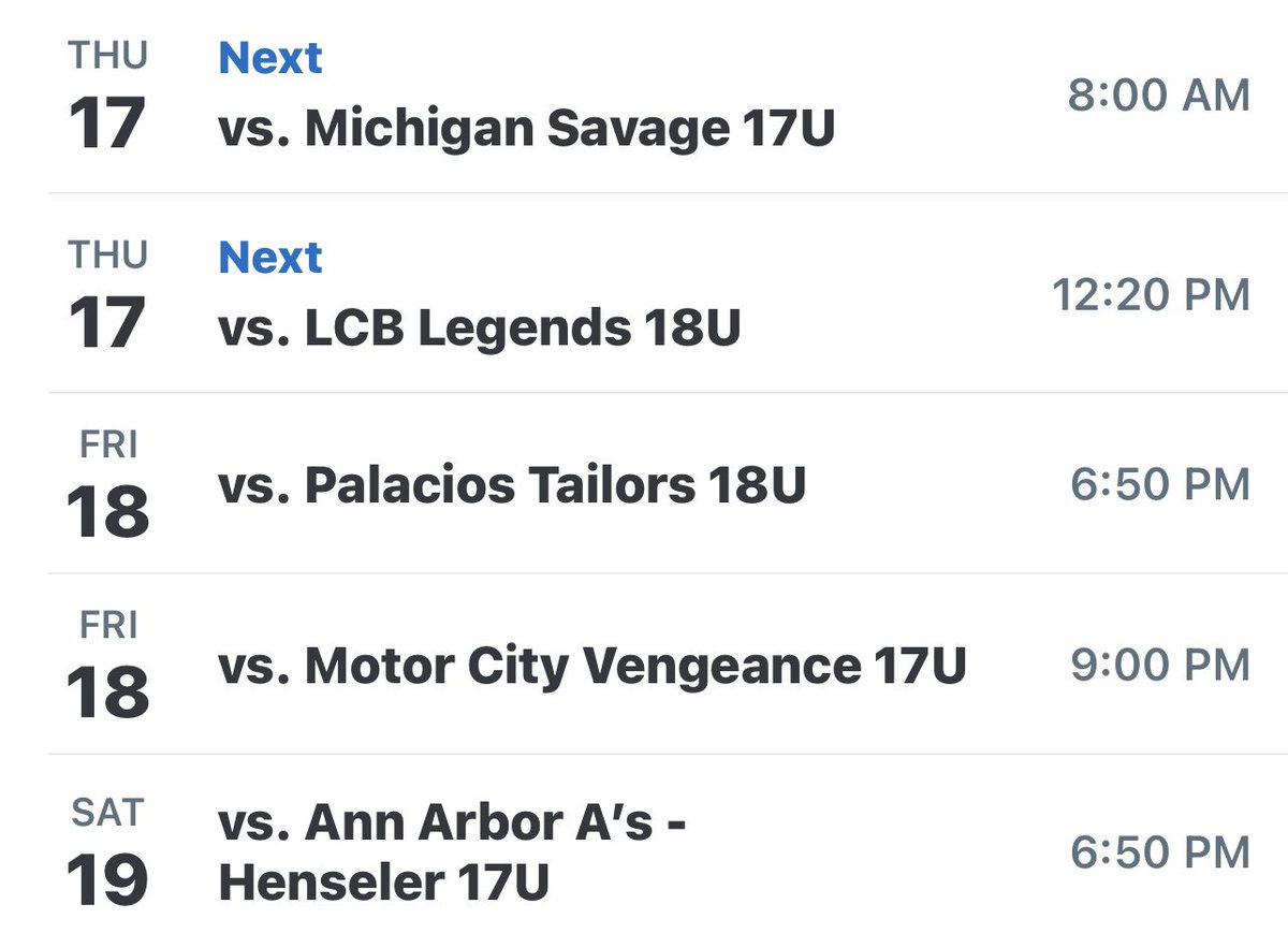 Joseph Bobeda (@joseph_bobeda) on Twitter photo Weekend schedule for the 2025 Motor City Classic with <a href="/splitfingerMI/">Splitfinger Baseball</a> Regan playing in the 17U/18U Division.
All pool play games will be at Cleary University Lake Trust Stadium Weekend schedule for the 2025 Motor City Classic with <a href="/splitfingerMI/">Splitfinger Baseball</a> Regan playing in the 17U/18U Division.
All pool play games will be at Cleary University Lake Trust Stadium