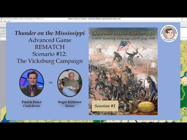Farsol4's tweet image. It begins anew! We've turned the clock back to start a REMATCH of The Vicksburg Campaign from Thunder on the Mississippi. Roger gets to guide Grant and the Union forces as they cross the Big Muddy at Bruinsburg. Please join us!
#GCACW @MultiManPub
youtu.be/XKfwtBj5nHU