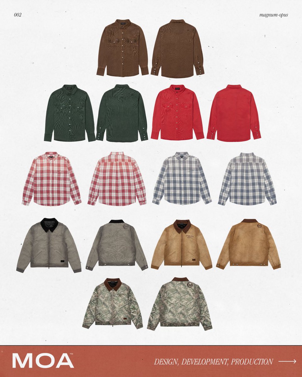 magnum____opus's tweet photo. Work Jackets, Washed Flannels, and Riding Shirts Designed, Developed, and Produced for Diamond Cross Ranch by MOA https://t.co/TyuMvHKhO2