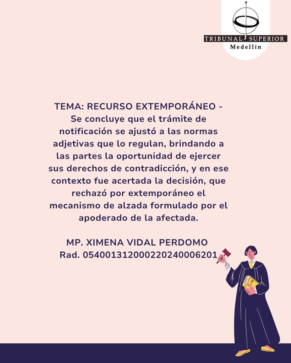 TEMA: RECURSO EXTEMPORÁNEO
MP. XIMENA VIDAL PERDOMO
Rad. 054001312000220240006201
Sala de Exintición de Dominio
Descarga la providencia a través del QR que se encuentra en la imagen de nuestro Instagram @tribsupmed instagram.com/p/DMIpIS-uRyk/…