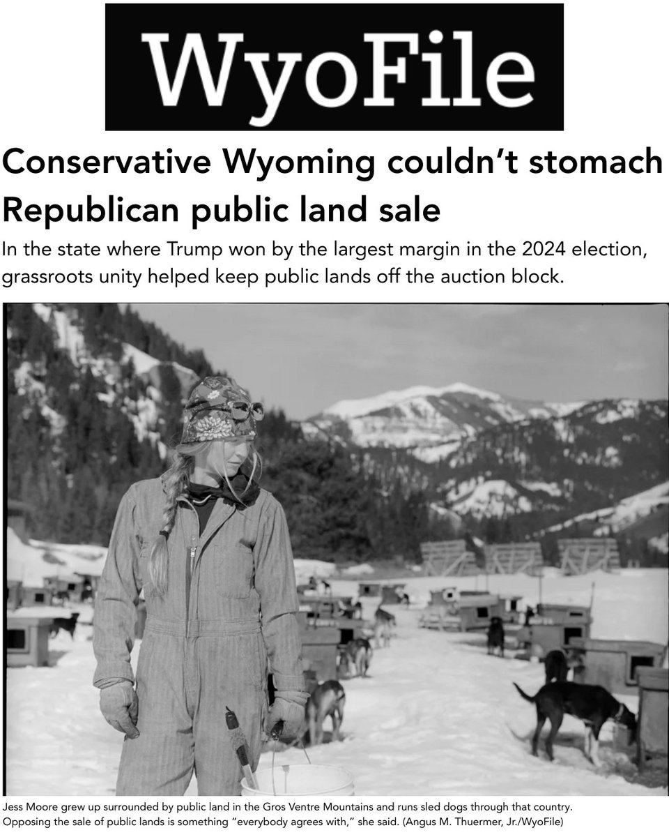 themountainpact's tweet image. "From a one-man logging operation in Cora to a high-grade compass and optics company in Riverton, individuals, businesses, advocacy groups and nonprofits knitted together a coalition that helped kill the sales."
Read more: wyofile.com/conservative-w…