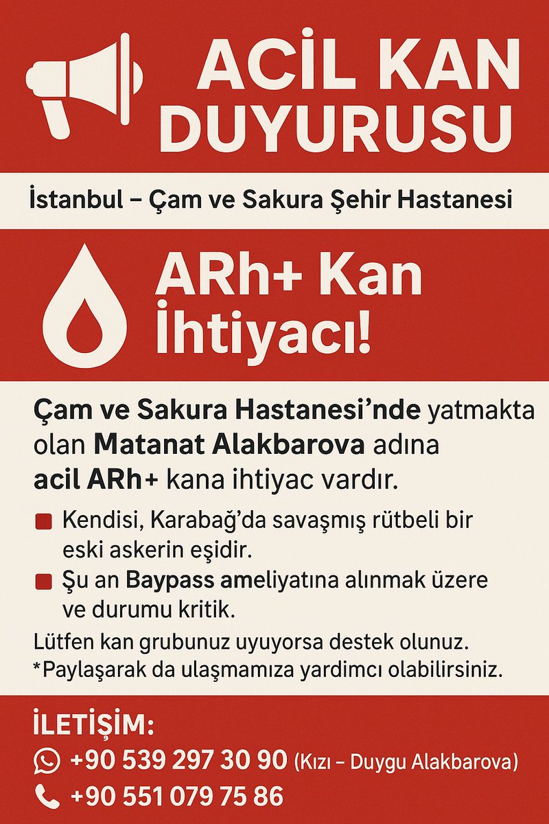 ACİL DUYURU:

 Lütfen paylaşarak destek olun!"