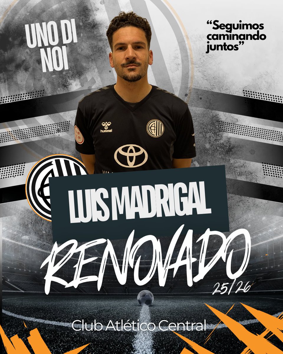 📣 OFICIAL | El #ClubAtléticoCentral y <a href="/Luismadrigal93/">Luis Madrigal Caro</a> continuarán Soñando Juntos.

⚽💫 Un jugador con más calidad que una televisión 4K. Media temporada demostrando que tiene un golpeo de balón como pocos... Sigue con nosotros, sigue centrándola Luis. 

⚫⚪⚽