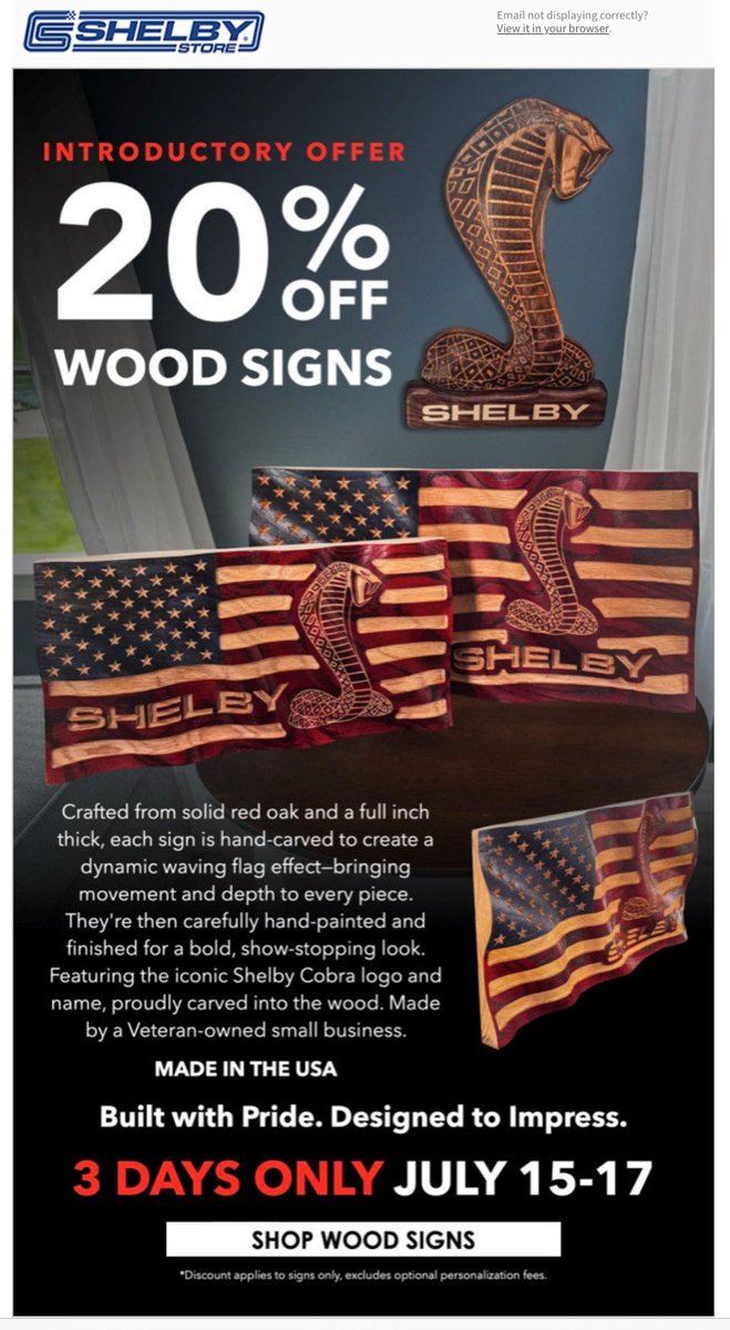 Introductory Offer 20% Off All New Wood Signs shelbystore.com/category-s/182…