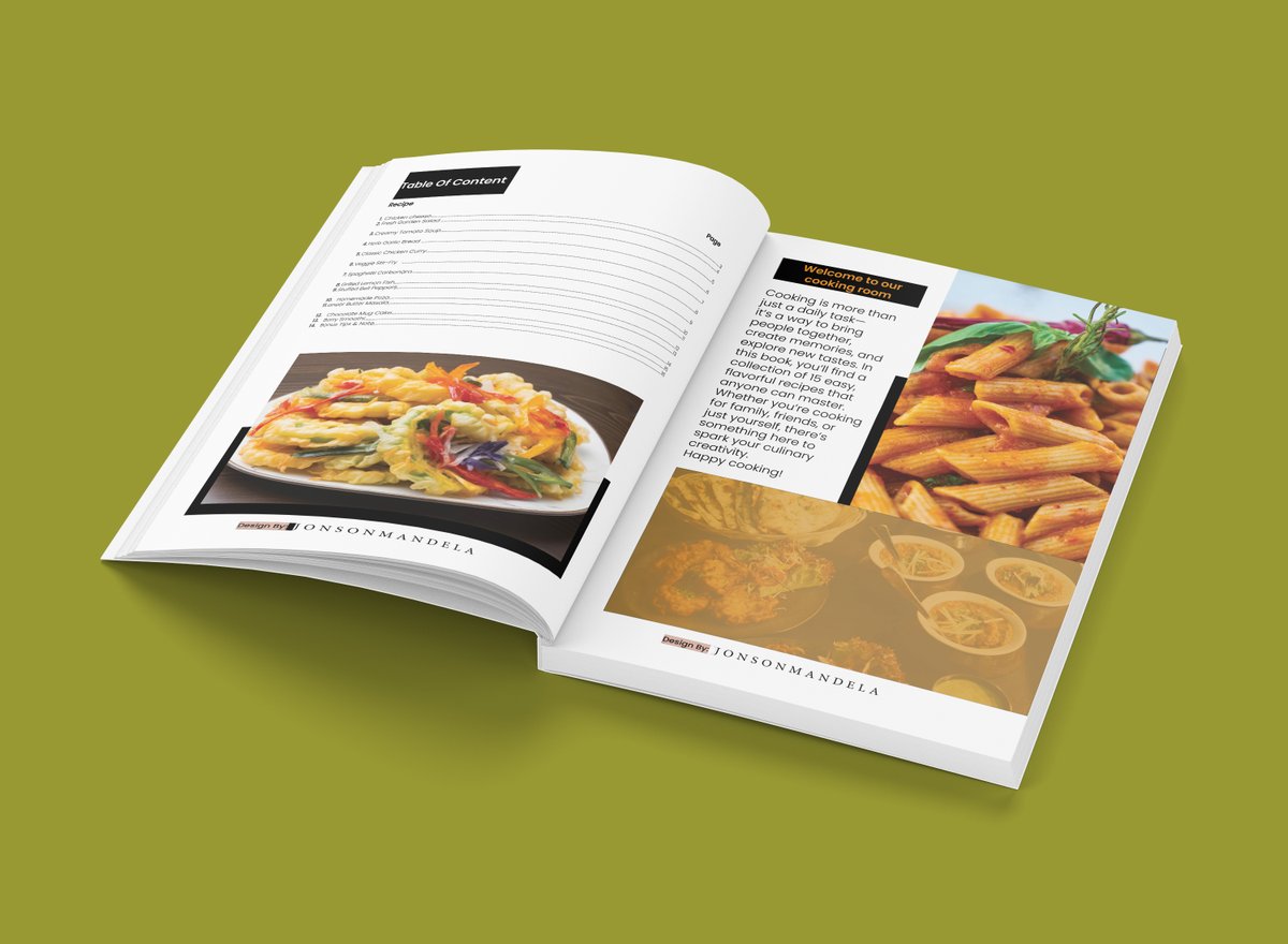 graphinea's tweet image. ✨ Presenting my latest cookbook cover design!
#cookbookdesign #bookcoverdesign #foodbook #graphicdesign #coverart #bookdesign #branding #creativecover #culinaryart #recipebook #designportfolio #foodphotography #typographydesign