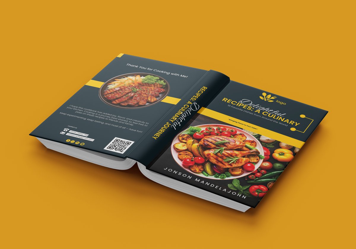 graphinea's tweet image. ✨ Presenting my latest cookbook cover design!
#cookbookdesign #bookcoverdesign #foodbook #graphicdesign #coverart #bookdesign #branding #creativecover #culinaryart #recipebook #designportfolio #foodphotography #typographydesign