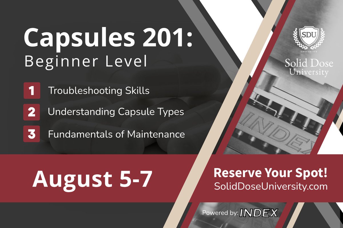 Take your capsule skills to the next level with <a href="/SolidDoseU/">Solid Dose University</a> Capsules 201. Master the basics, learn to optimize your machine, and build real confidence. Register today: hubs.la/Q03wwS2B0