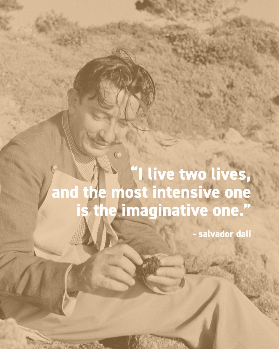 TheDali's tweet image. immersed in imagination ✨
Dalí lived most intensely in his imagination, & from that world, his greatest masterpieces emerged.
What might happen if you let your imagination lead?
#thedali #salvadordali #surrealism #artmuseum #surreal #arthistory #artmuseum #salvadordays