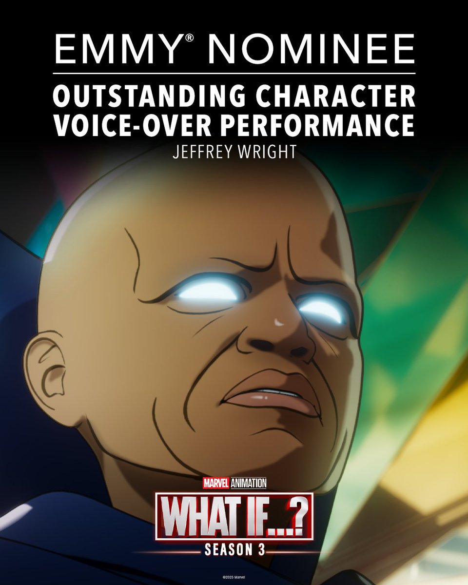 Congratulations to the cast and crew of Marvel Animation’s #WhatIf Season 3 for their Emmy® nomination for Outstanding Sound Editing for an Animated Program, and Jeffrey Wright for his Emmy® nomination for Outstanding Character Voice-Over Performance. #Emmys