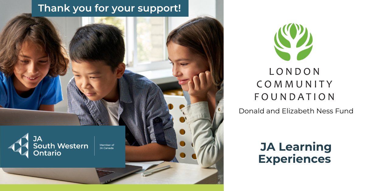 As we are looking forward to the next school year, we want to extend our gratitude to the Donald and Elizabeth Ness Fund through the @ldncommfdn. This fund has supported JA in its mission to inspire and prepare youth for success in the global economy.