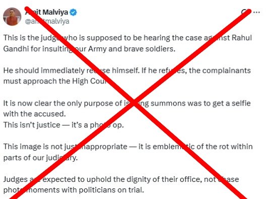 BJP IT cell head <a href="/amitmalviya/">Amit Malviya</a> deleted this tweet after it was pointed out that he was an advocate Syed Mahmood Hasan and not a Judge. Other IT cell members are yet to delete.