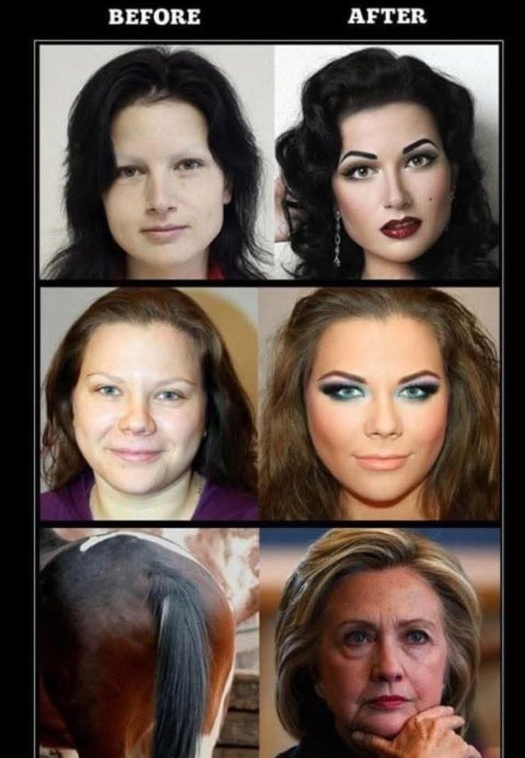 The power of makeup! 🙀 Before and after photos! Amazing, isn't it?! 🙀