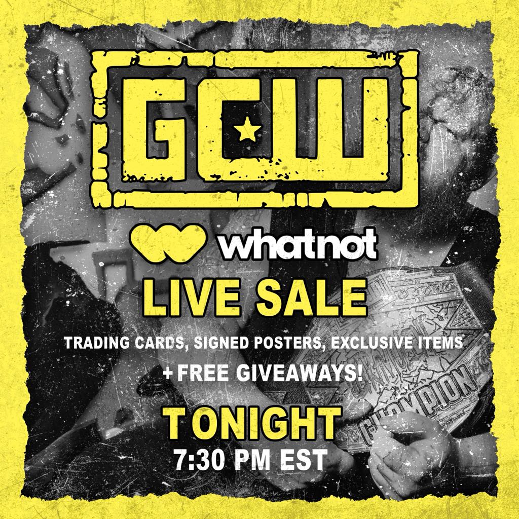 gcwmerch's tweet image. Tonite 730pm
GCWMerch goes live on Whatnot with all new 🔥
We dug into the vault and got some new posters, shirts, signed 8x10 and posters, exclusive items. And more!!!
Plus free giveaways and exclusive shhhh and exclusive breaking news!!!