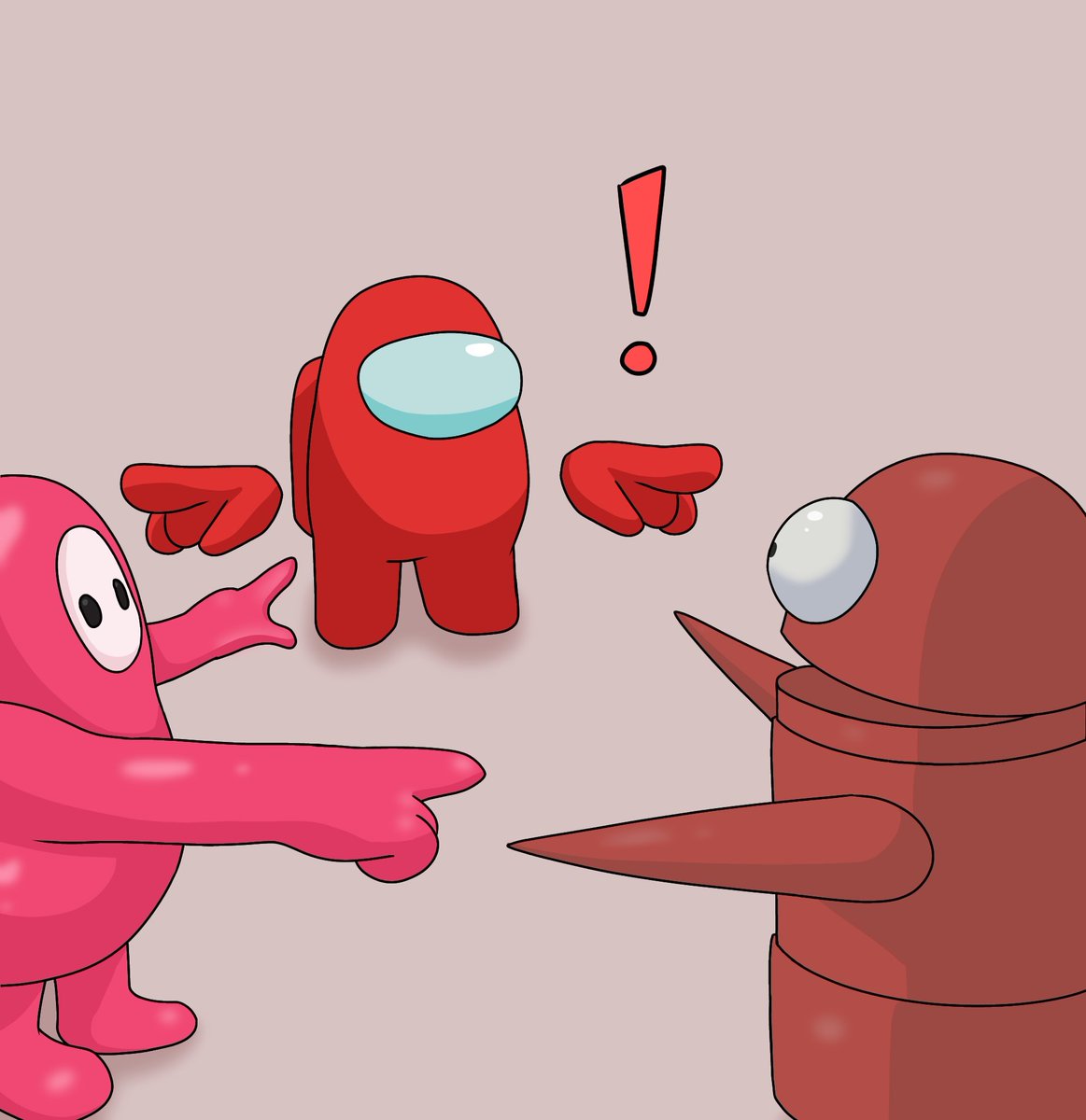 RGamer2300's tweet image. This meme is dead but I wanted to draw them... Who would win?
#repo #amongus