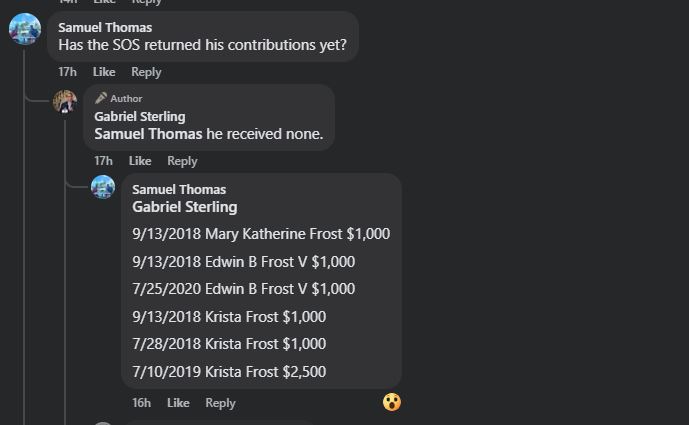patriot2392's tweet image. WILL BRAD RAFFENSPERGER RETURN THE MONEY HE GOT FROM THE FROST FAMILY?
Following the collapse of First Liberty Building and Loan and the revelations surrounding a Ponzi scheme being run by Brant Frost IV, Secretary of State Brad Raffensberger posted a note on the Secretary of…