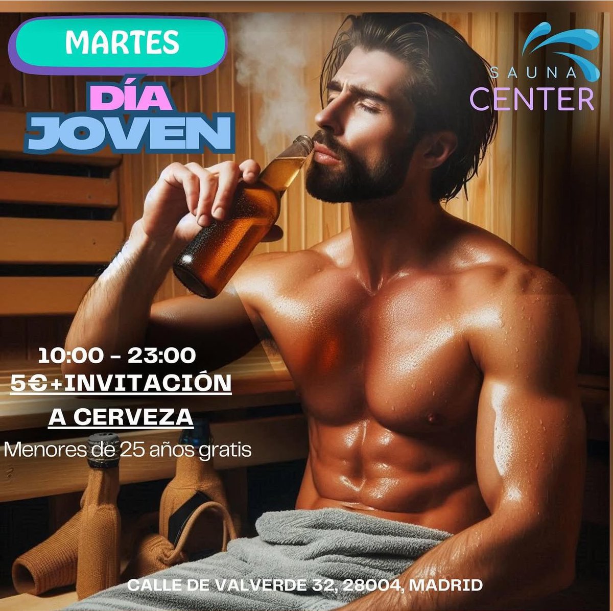 Martes !! Menores de 25 Años GRA TIS. Entrada 5€ hasta las 23:00 más invitación a cerveza. Te lo vas a perder??