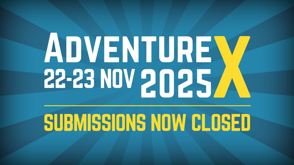 AdvXConf's tweet image. The window to apply as a speaker/exhibitor is closed for this year&apos;s AdventureX!

We have a LOT of great submissions to go through and are excitedly looking forward to announcing the #AdvX25 lineup and talks schedule as soon as possible!