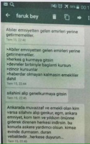 15 Temmuz darbesinden sonra  ele geçirilen FETÖ infaz listesi ve FETÖ imamlarının WhatsApp yazışmaları…