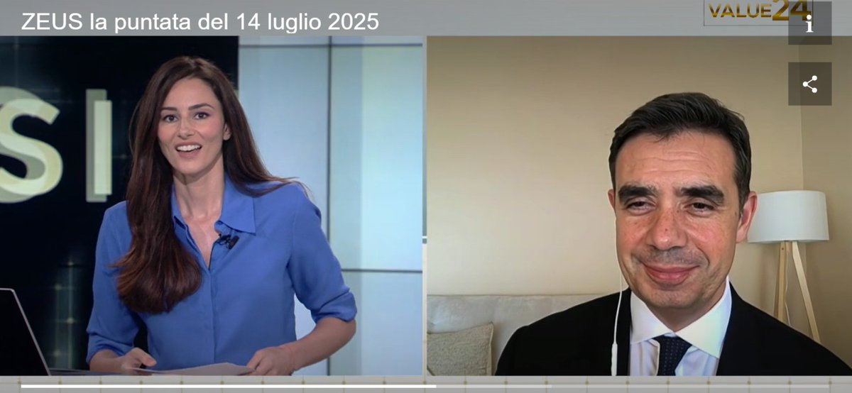 brunello_rosa's tweet image. La mia ultima intervista con @Aleksandra_Geor per #Zeus su @Value24TV in cui parliamo degli effetti sull'economia europea ed italiana dei dazi imposti da @realDonaldTrump alla UE e degli impatti di mercato delle trimestrali delle banche americane.
Details: linkedin.com/posts/prof-bru…