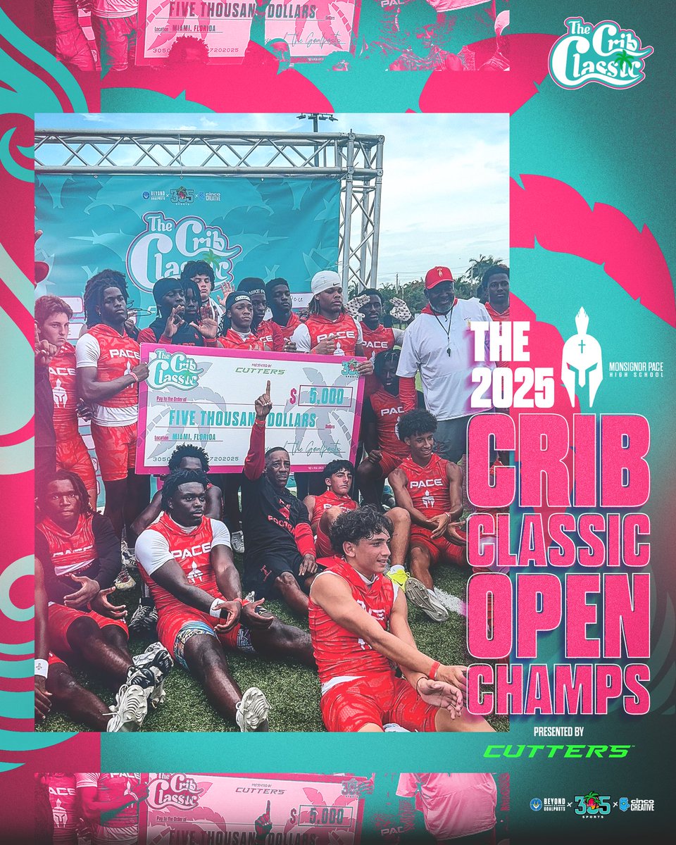 Crib Classic (@cribclassic) on Twitter photo Pace put on a SHOW and took it home! 🤩🏆 @305sportss 
Congratulations to Monsignor Pace High School for winning the 2025 Crib Classic Open and the $5k Grand Prize! 🔥 Pace put on a SHOW and took it home! 🤩🏆 @305sportss 
Congratulations to Monsignor Pace High School for winning the 2025 Crib Classic Open and the $5k Grand Prize! 🔥