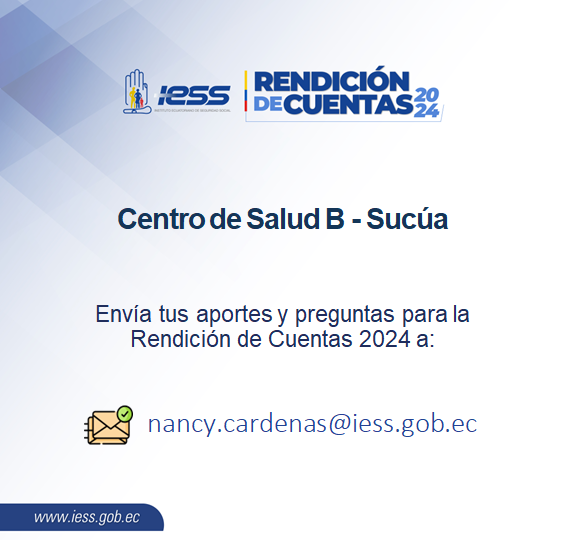 #IESSteInforma| Mira la #RendicionDeCuentasIESS2024  del Centro de Salud B Sucúa
🎬 Video completo en el siguiente link

youtube.com/watch?v=0p8KQh…