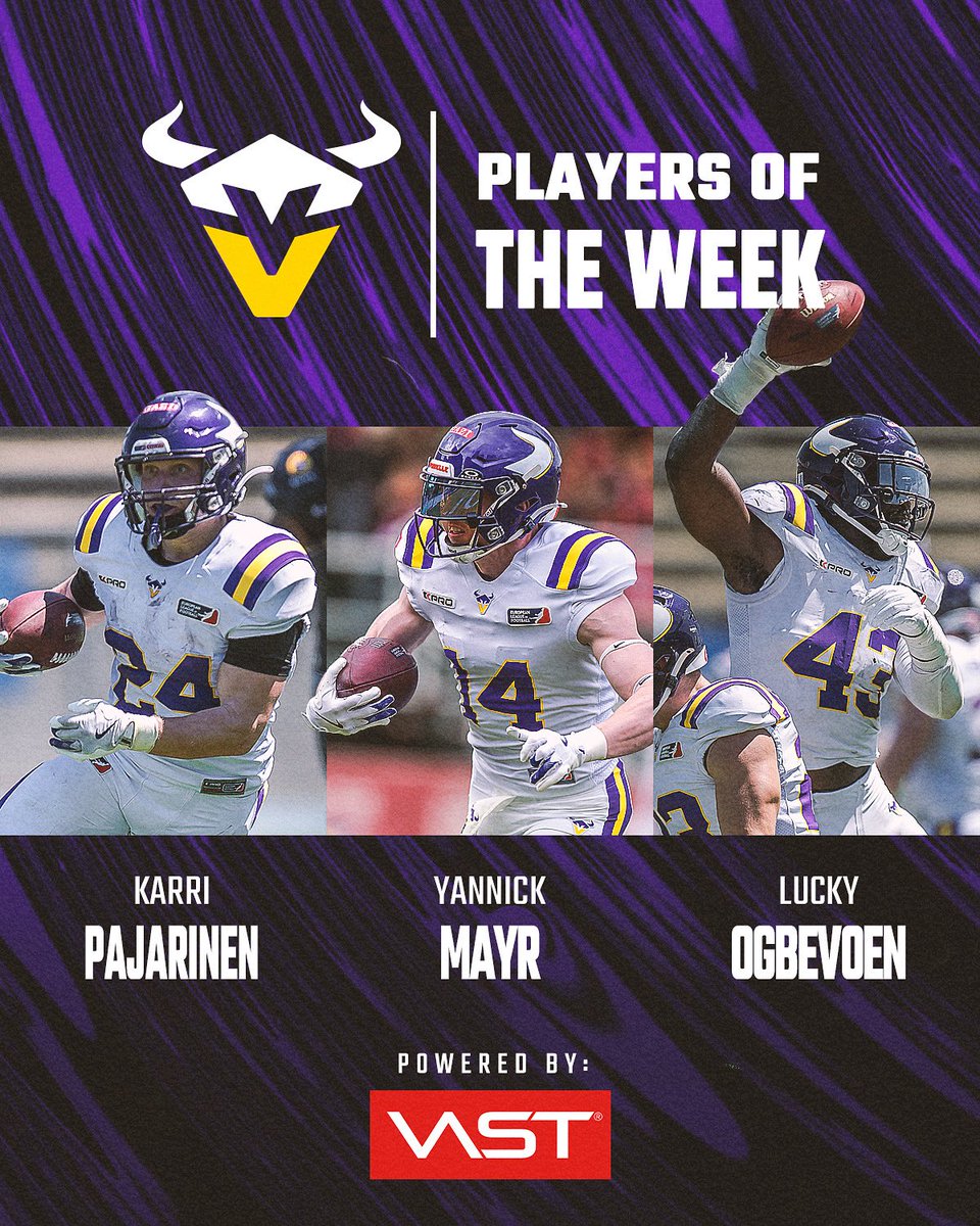 Vienna Vikings (@viennavikings) on Twitter photo Can we get a round of applause for our VAST players of the week? Letโs hear it for Karri, Yannick and Lucky! ๐๐ช๐ฝ#VIKatPAR
#ForThePros #WeAreVAST #purplereign ๐ค vastsports.eu
๐จโ๐จ fi.skalski ๐ธ <a href="/HJirgal/">hannes jirgal</a> Can we get a round of applause for our VAST players of the week? Letโs hear it for Karri, Yannick and Lucky! ๐๐ช๐ฝ#VIKatPAR
#ForThePros #WeAreVAST #purplereign ๐ค vastsports.eu
๐จโ๐จ fi.skalski ๐ธ <a href="/HJirgal/">hannes jirgal</a>
