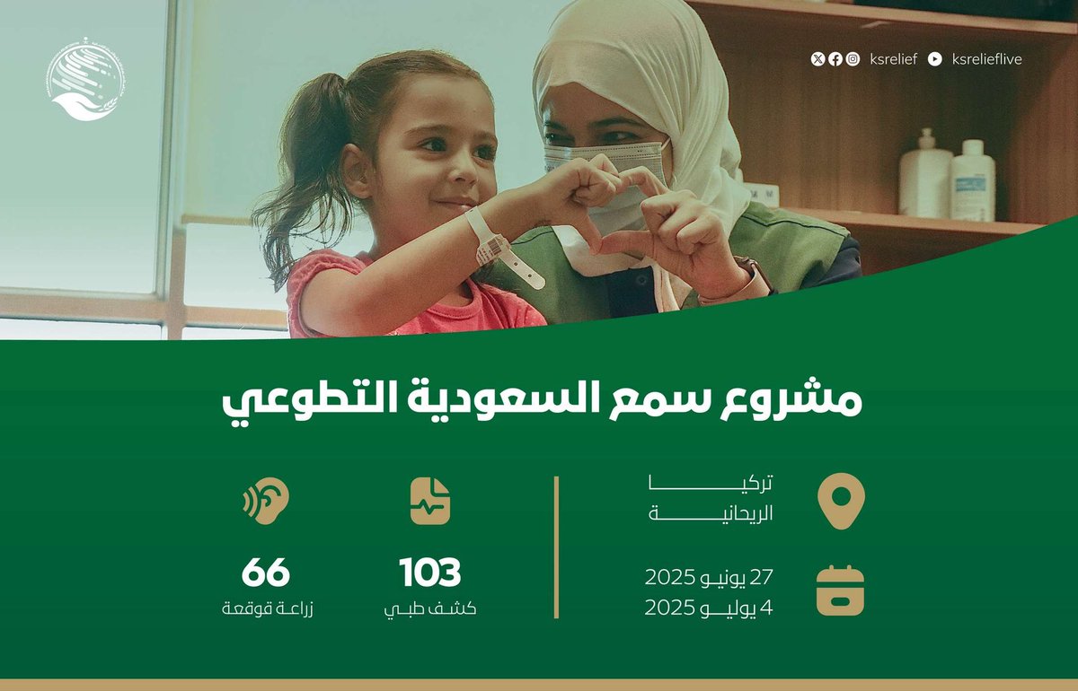 KSRelief's tweet image. #مركز_الملك_سلمان_للإغاثة يختتم المشروع الطبي التطوعي #سمع_السعودية لزراعة القوقعة في تركيا