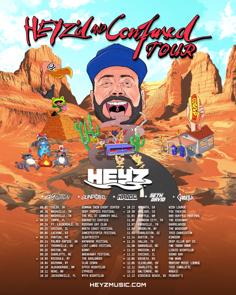 NEW DATES ADDED to the HEYZ’D And Confused Tour 😶‍🌫️ I’m talkin bout TULSA, NASHVILLE, FT. LAUDERDALE, and BOULDER w/ bbgurl <a href="/Gardellaaaa/">Gardella</a>