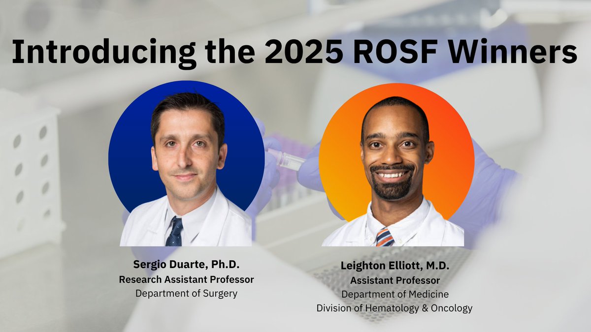 UFMedResearch's tweet image. After winning 2025 UF Research Opportunity Seed Funds (ROSF) this June, @UFMedicine investigators are already making headway on their innovative plans. Learn more about our two PI winners and their work on organ transplants and cancer immunotherapy at go.ufl.edu/snso77k.