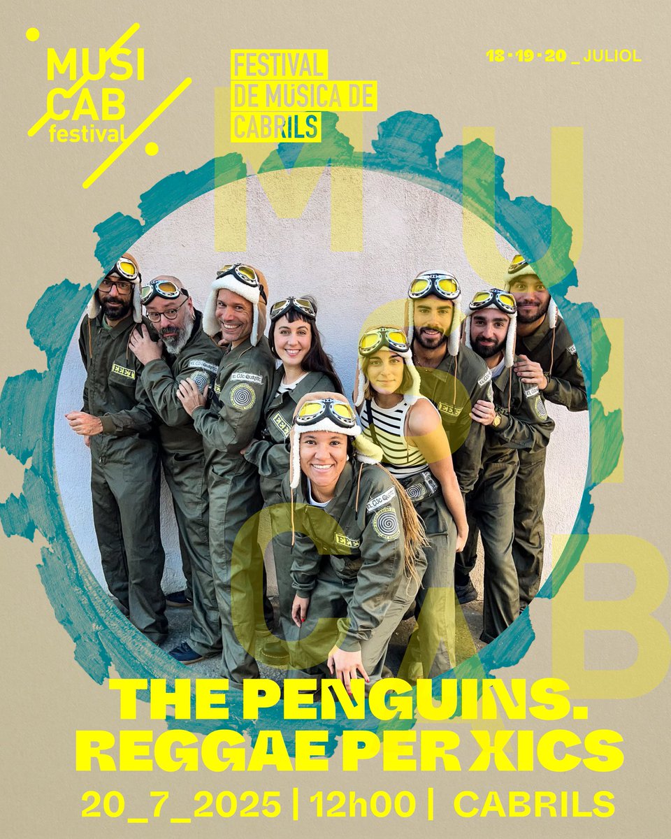 El #Musicab25 és per a totes les edats!

🎶🐧 Diumenge al migdia, al Centre Cívic, petits i grans gaudiran amb <a href="/ThePenguinsSka/">The Penguins | Reggae per Xics</a> i el seu "Reggae per xics" 🐧🎶

🎟 Compra la teva entrada a cabrils.cat/entrades