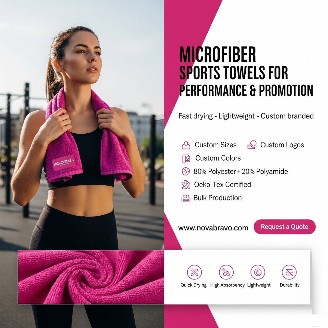 novabravotowels's tweet image. Custom microfiber fast drying sports towels designed for fitness, travel, and promotions.
✔️ 80% polyester + 20% polyamide
✔️ Custom sizes, colors, logos
✔️ Oeko-Tex certified
🔗 novabravo.com/en/sport-golf-…
#microfibertowels #promotionalproducts #fitnessbranding #quickdrytowels