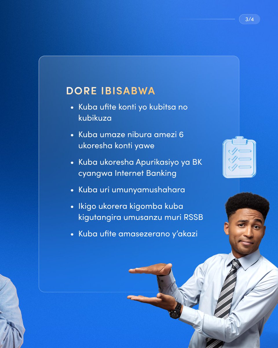 mybksupport's tweet photo. Dore icyo usabwa kugira ngo ukabye inzozi zawe hamwe n'inguzanyo ya BK Quick+ 🤩! #Bigereho utavuye aho uri📲.
#MyBKSupport #BKQuick+ https://t.co/ZicsYwkmd4