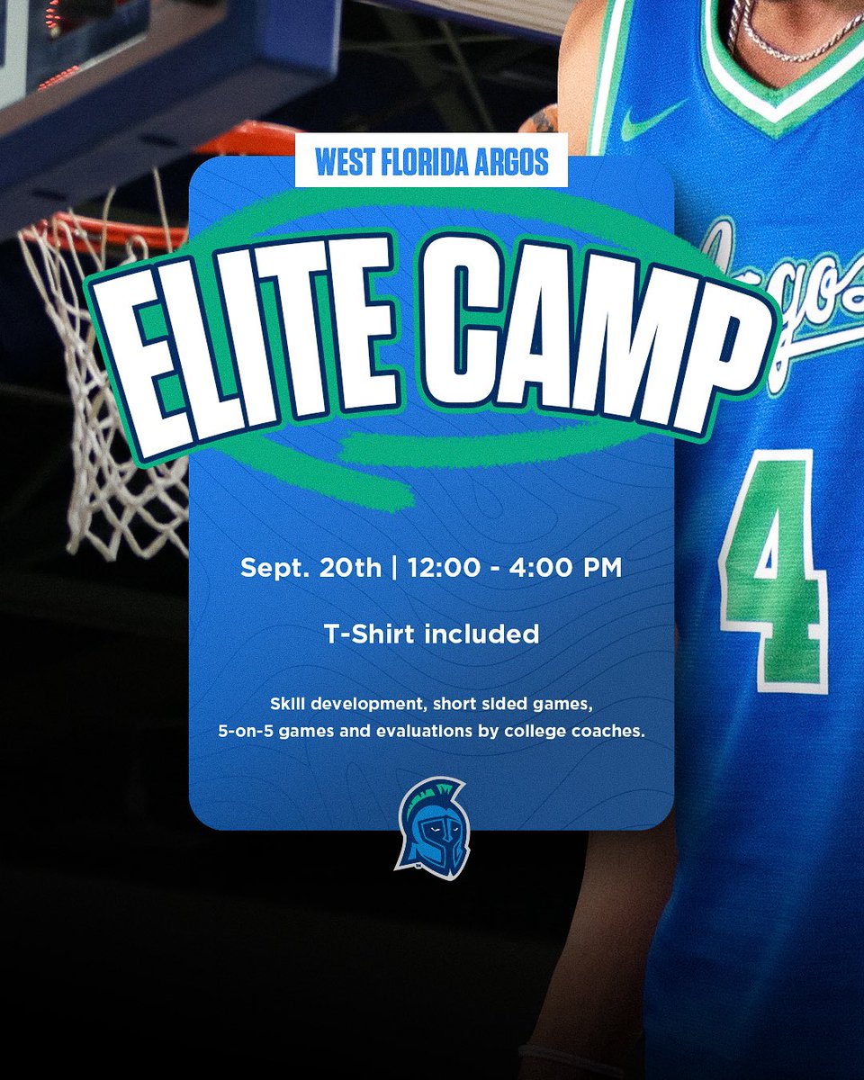 🚨UWF MBB Elite 80 Camp🚨

⛹️‍♂️: 9th-12th Grade
📆: September 20th
⏰: 12 PM-4 PM
🏀: Skill Development, Short-Sided Games, 5v5 Games, Talent Evaluation 

Sign-Up Link⬇️:

docs.google.com/forms/d/e/1FAI…