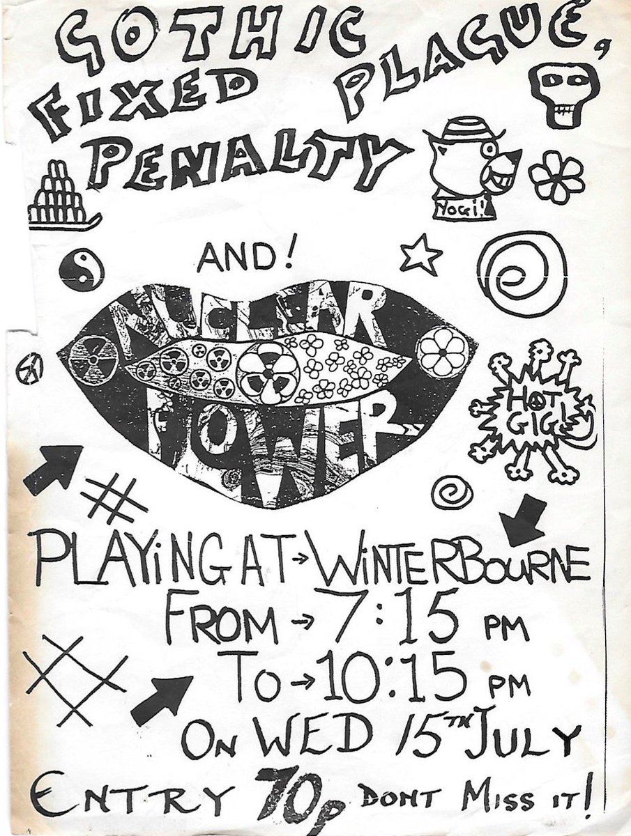 maria_nero's tweet image. July 15 1992 - Muse History - Gothic Plague (Matt & Dom), Fixed Penalty (Chris), and Nuclear Flower played at Winterbourne, which was a small building on the edge of the Teignmouth Community School property that was used for discos and gigs. Hot Gig! only 70p!