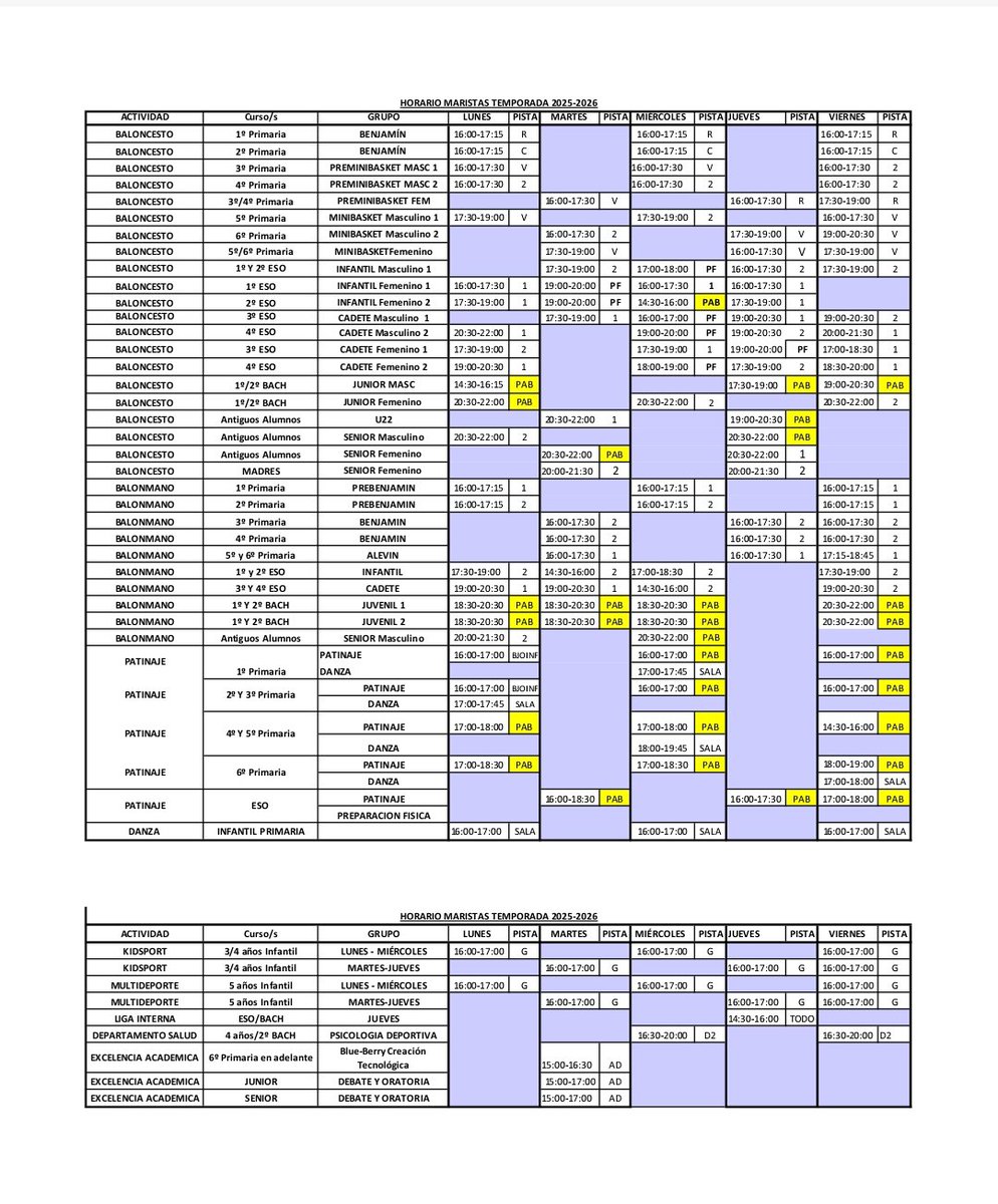 Club Maristas Málaga (@cdmaristasmlg) on Twitter photo ¡Inscripciones abiertas! Consulta los horarios de la temporada 25/26 y cómo inscribir a tu hijo/a. ¡Haz deporte con nosotros! <a href="/MaristasMalaga/">Maristas Málaga</a> ¡Inscripciones abiertas! Consulta los horarios de la temporada 25/26 y cómo inscribir a tu hijo/a. ¡Haz deporte con nosotros! <a href="/MaristasMalaga/">Maristas Málaga</a>