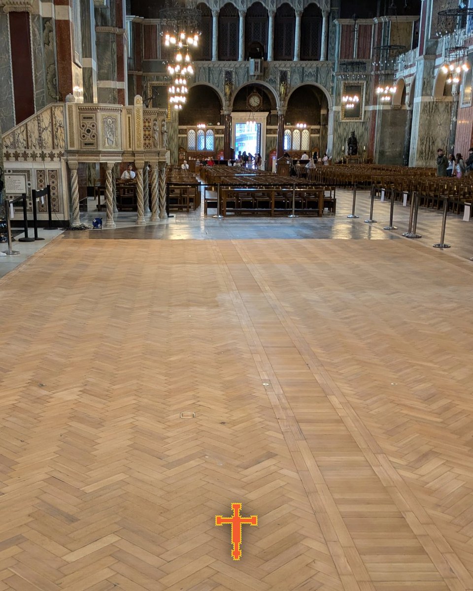 And so it begins!

All 1,800m2 of the vast Nave floor will be restored in sections, to allow the liturgical life of the Cathedral to continue, ending in September.

Thank you to the Friends of Westminster Cathedral, and to all who donated so generously.